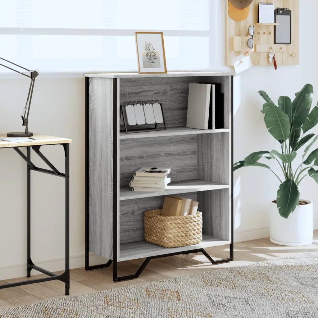vidaXL vidaXL Bookcase Grey Sonoma 80x31x106 cm Engineered Wood - Bookcase