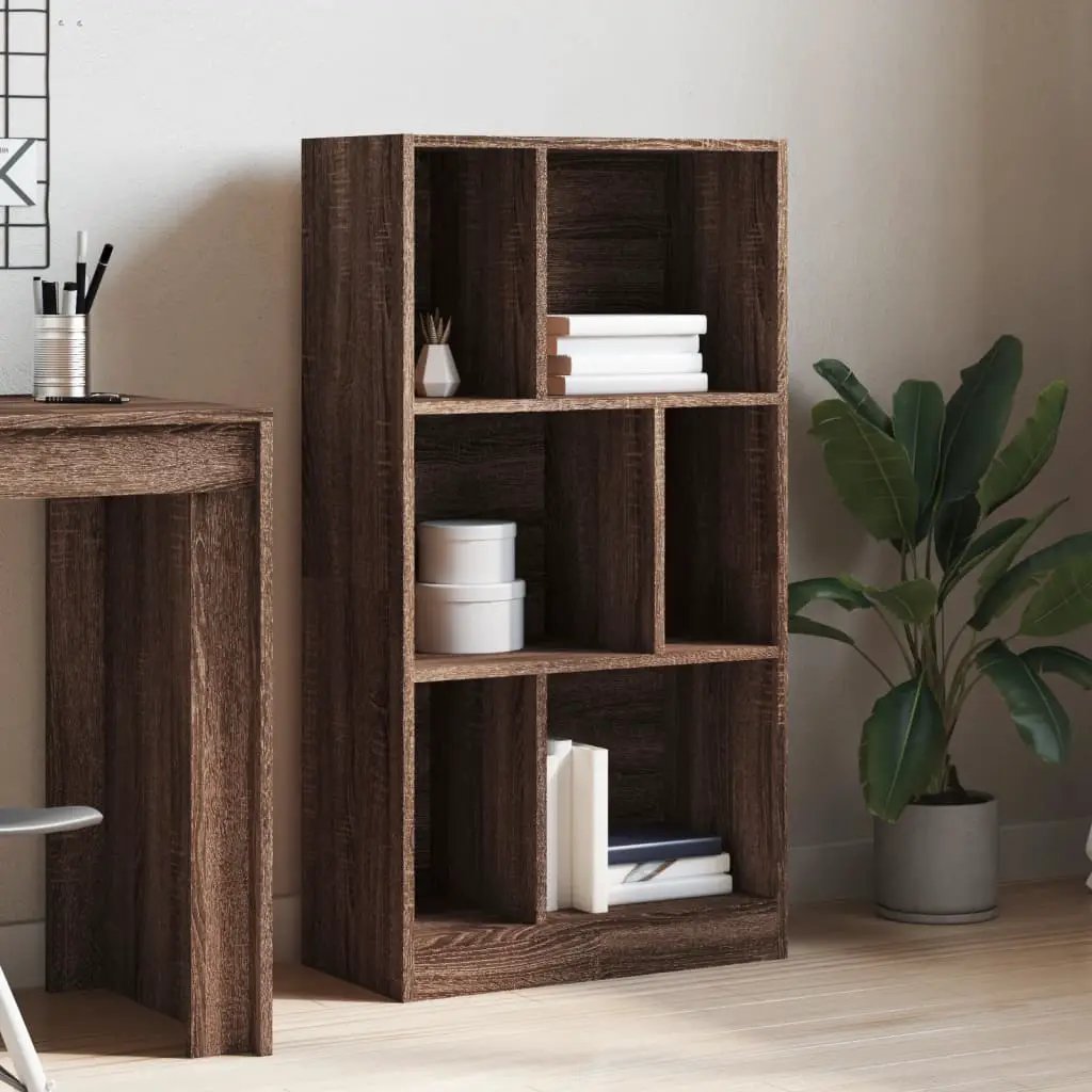vidaXL vidaXL Bookcase Brown Oak 57x28.5x107.5 cm Engineered Wood - Bookcase