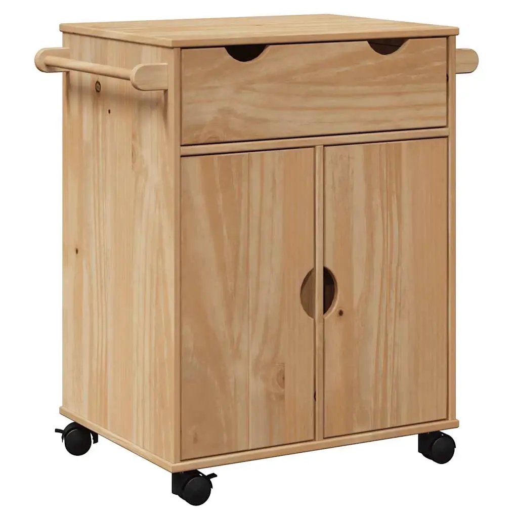 vidaXL Kitchen Trolley OTTA 59x45x80 cm Solid Wood Pine - from vidaXL