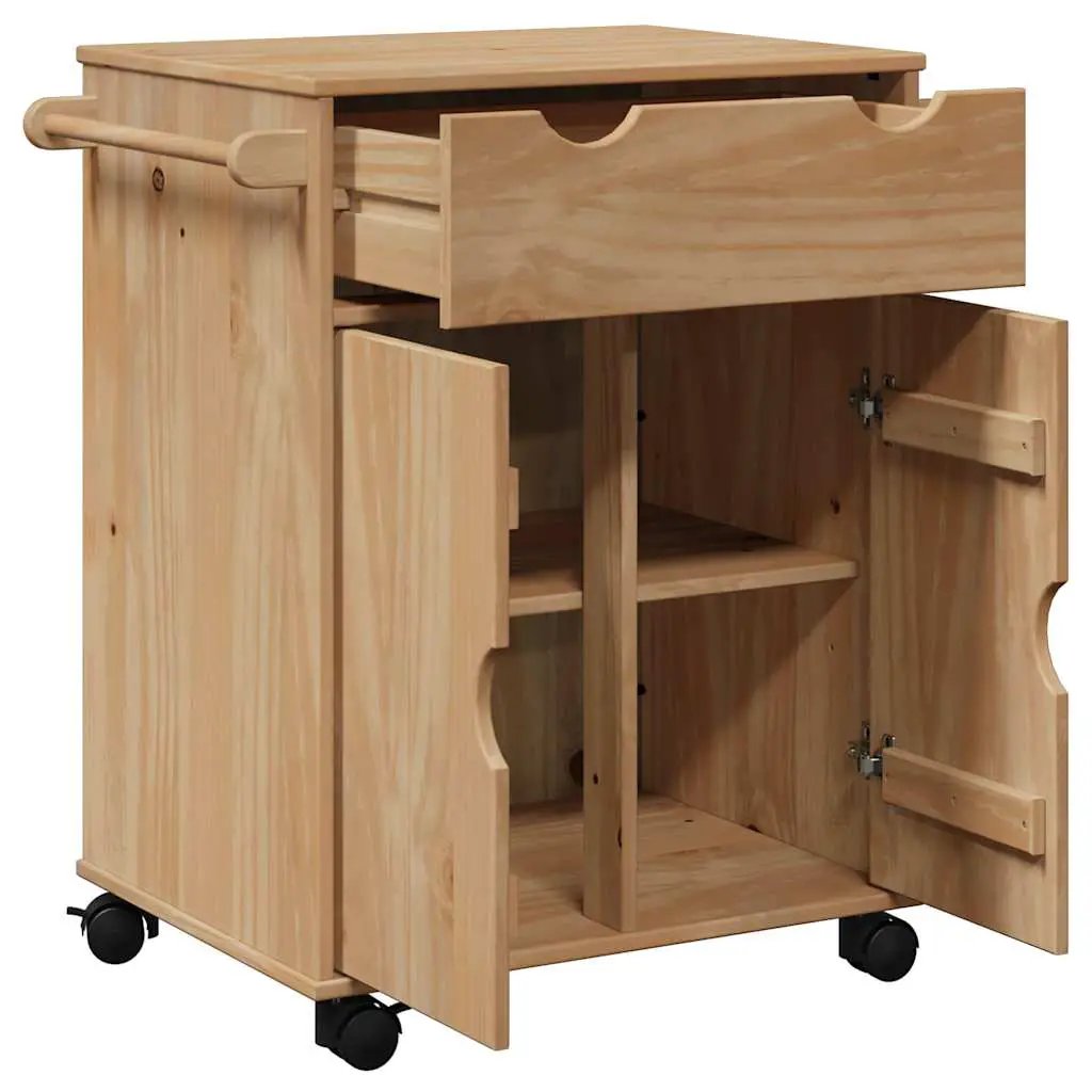 vidaXL Kitchen Trolley OTTA 59x45x80 cm Solid Wood Pine - from vidaXL