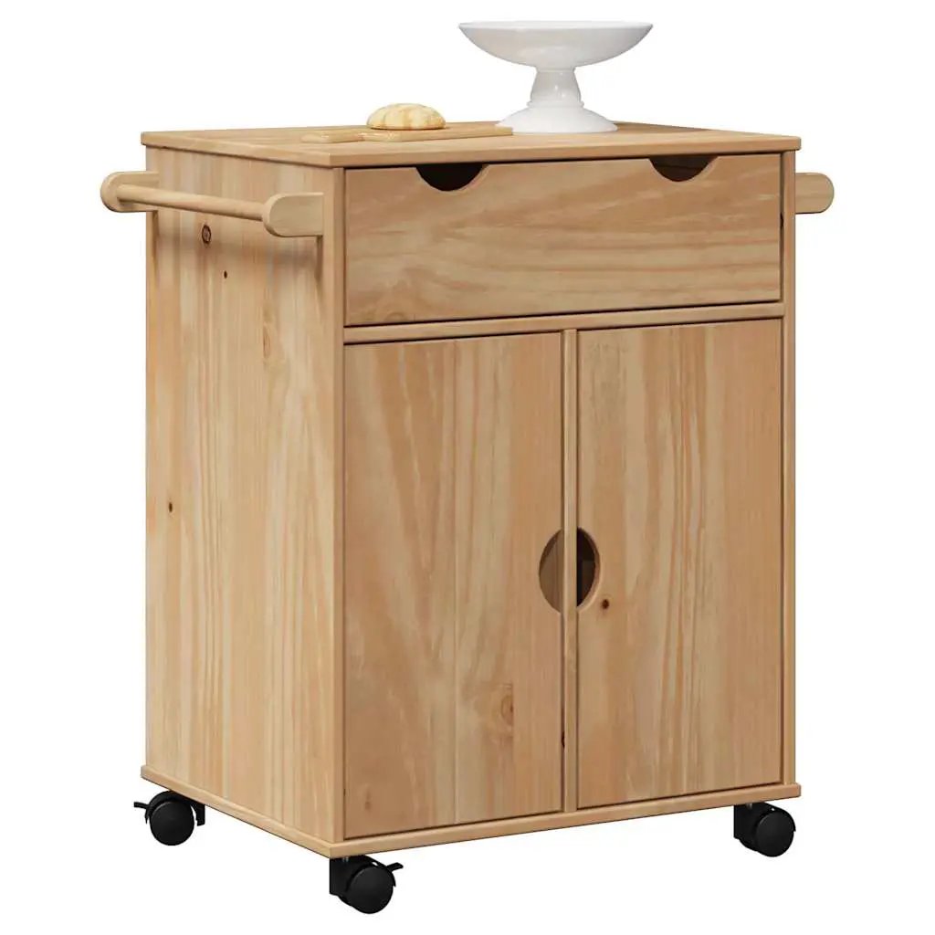 vidaXL Kitchen Trolley OTTA 59x45x80 cm Solid Wood Pine - from vidaXL