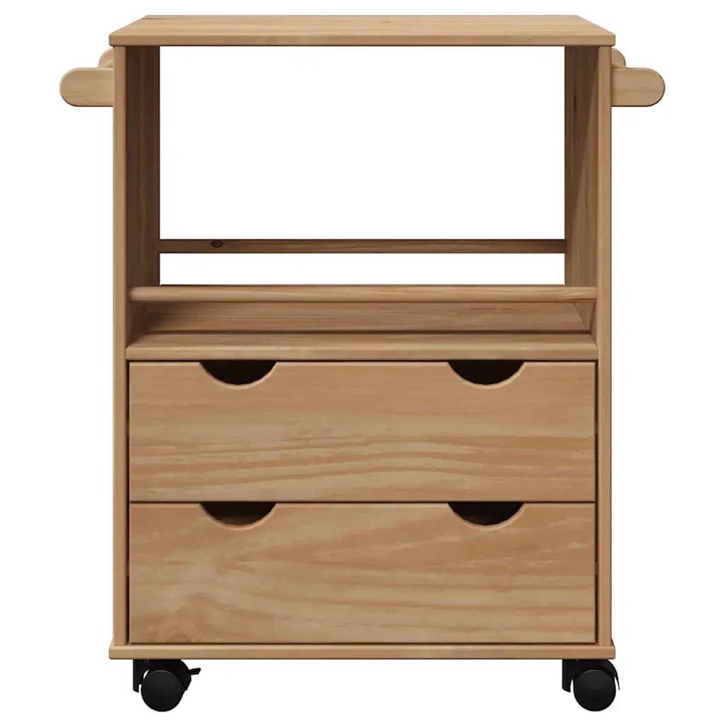 vidaXL Kitchen Trolley OTTA 59x45x80 cm Solid Wood Pine - from vidaXL
