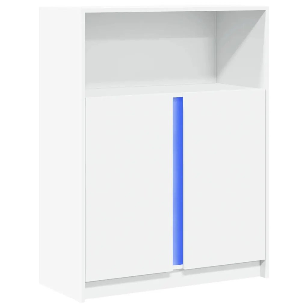 vidaXL vidaXL Sideboard with LED White 77x34x100 cm Engineered Wood - Sideboard