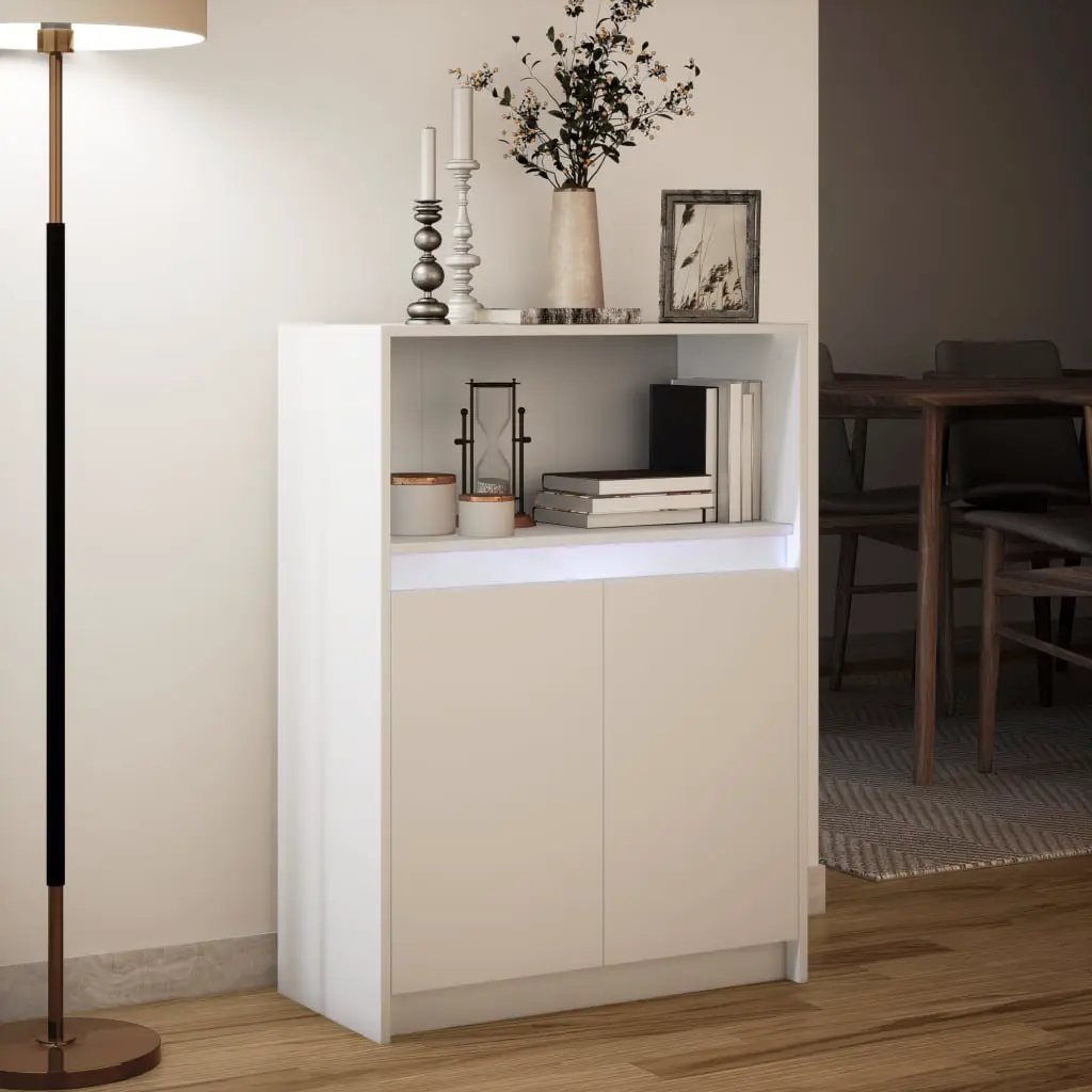 vidaXL vidaXL Sideboard with LED White 72x34x100 cm Engineered Wood - Sideboard