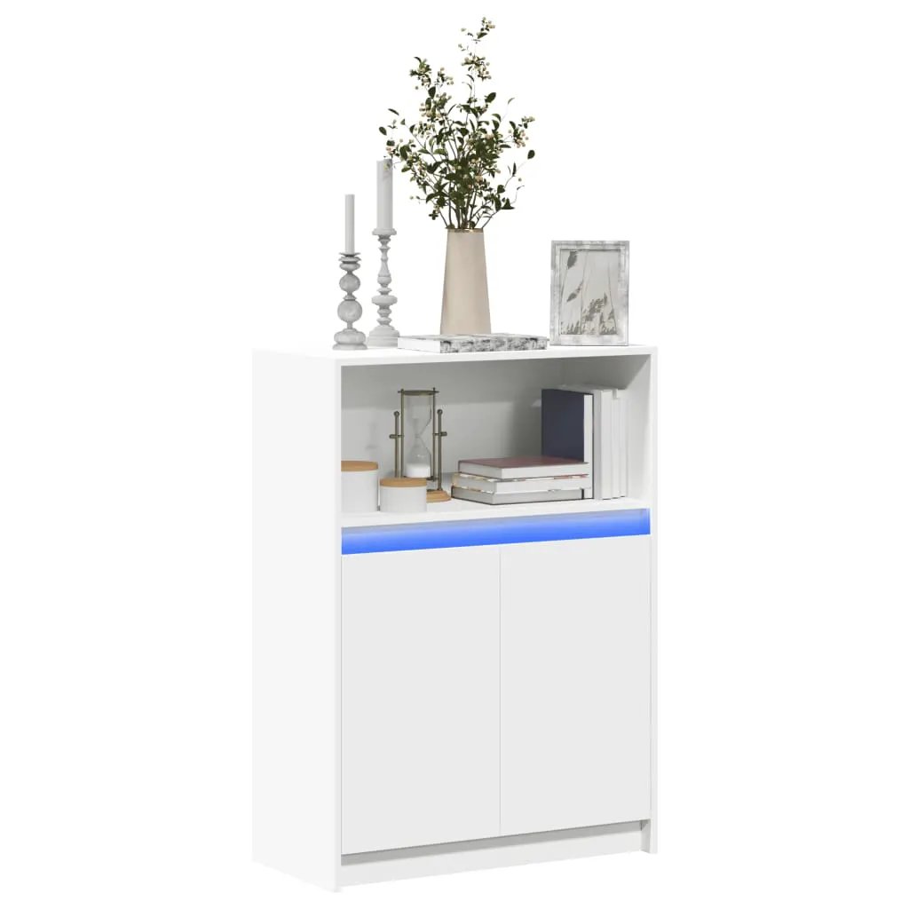 vidaXL vidaXL Sideboard with LED White 72x34x100 cm Engineered Wood - Sideboard
