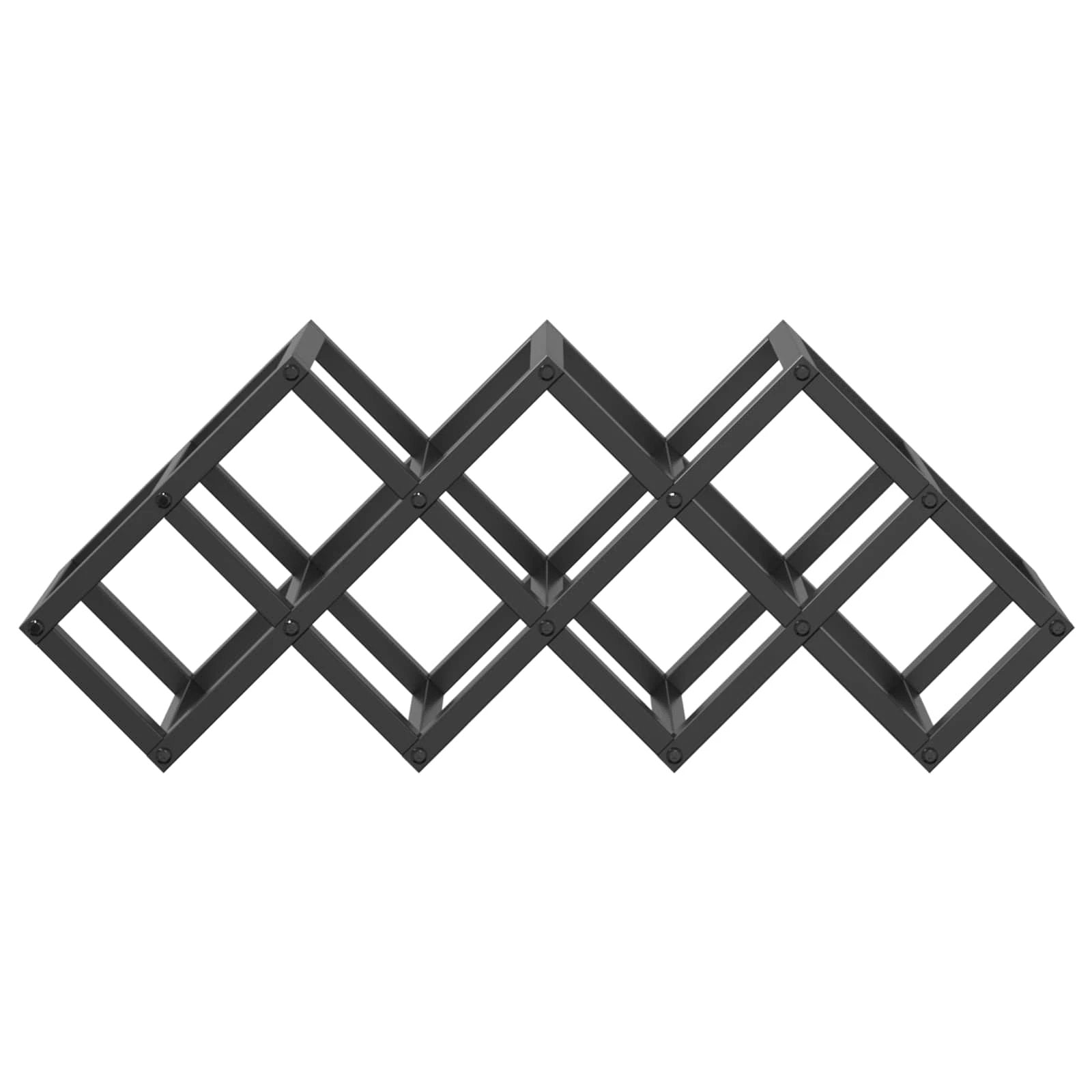 vidaXL vidaXL Wine Rack Black Oak 63 x 16.5 x 25 cm Powder-Coated Steel - Wine Rack