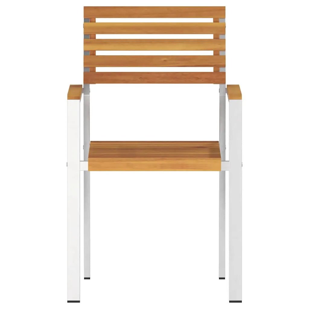 vidaXL vidaXL Garden Chair 4 pcs Oil Natural Solid Acacia Wood - Garden Chairs