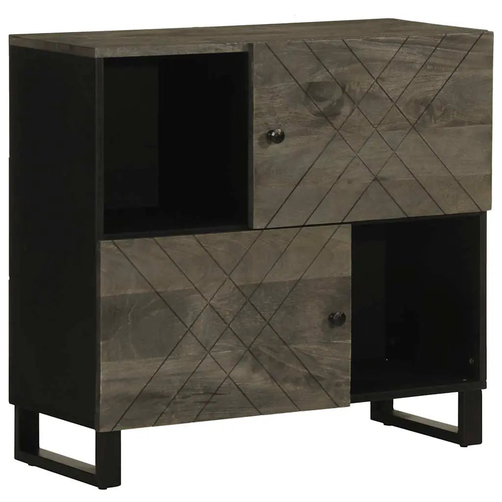 vidaXL vidaXL Sideboard Black 80x33x75 cm Solid Wood Mango - Sideboard