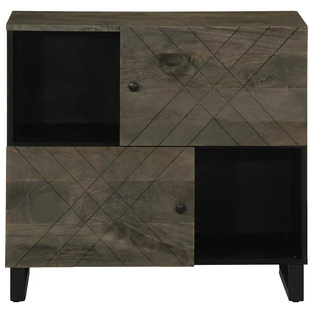 vidaXL vidaXL Sideboard Black 80x33x75 cm Solid Wood Mango - Sideboard
