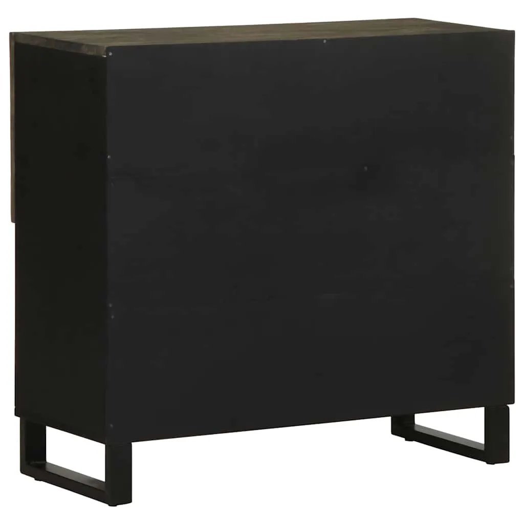 vidaXL vidaXL Sideboard Black 80x33x75 cm Solid Wood Mango - Sideboard