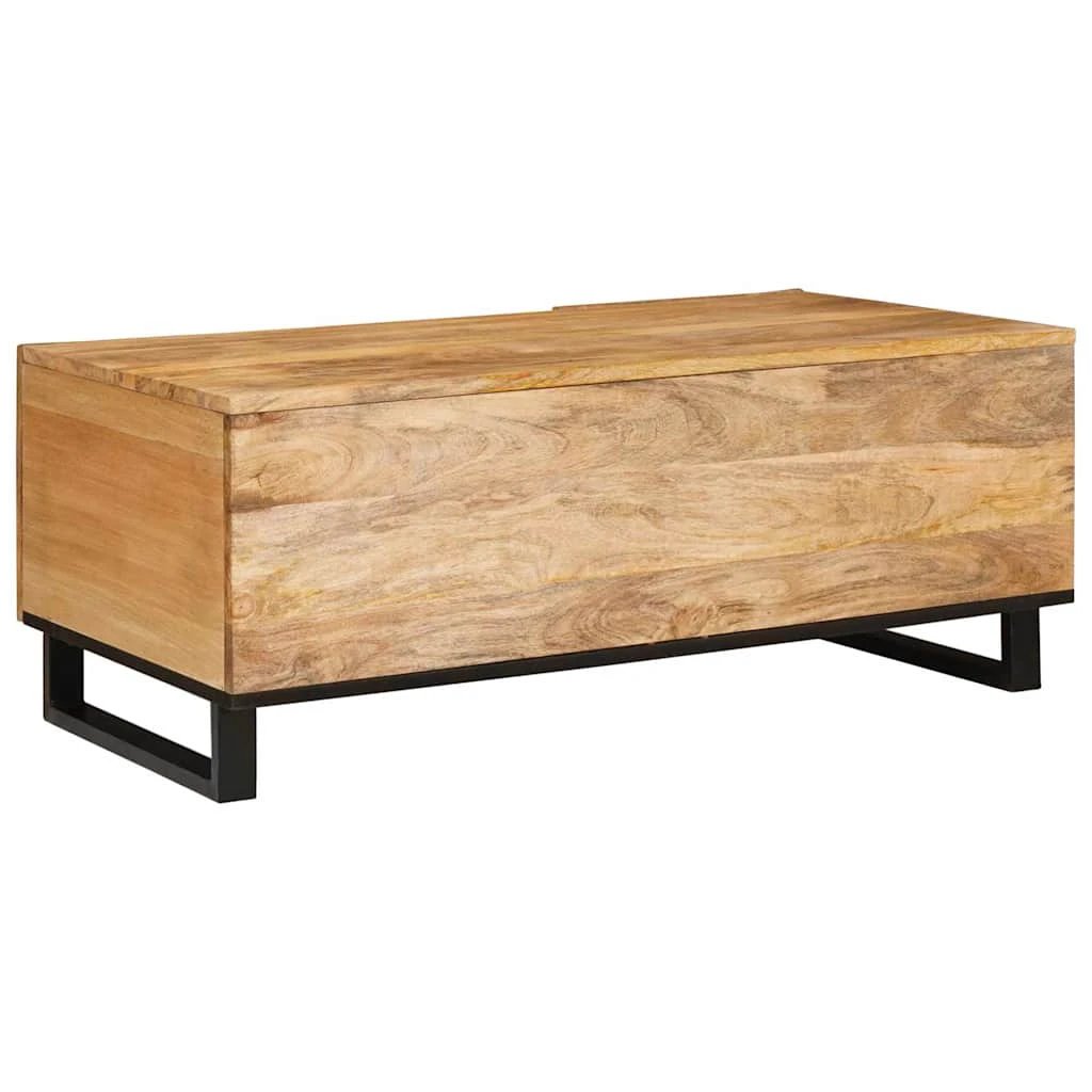 vidaXL Coffee Table 100 x 54 x 40 cm Solid Mango Wood Caned Doors Living Room Decor Accent by vidaXL