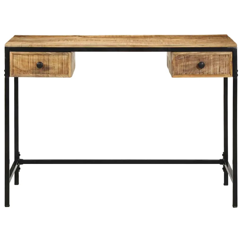 vidaXL vidaXL Writing Desk Brown 105 x 50 x 75 cm Solid Mango Wood and Metal - Desk