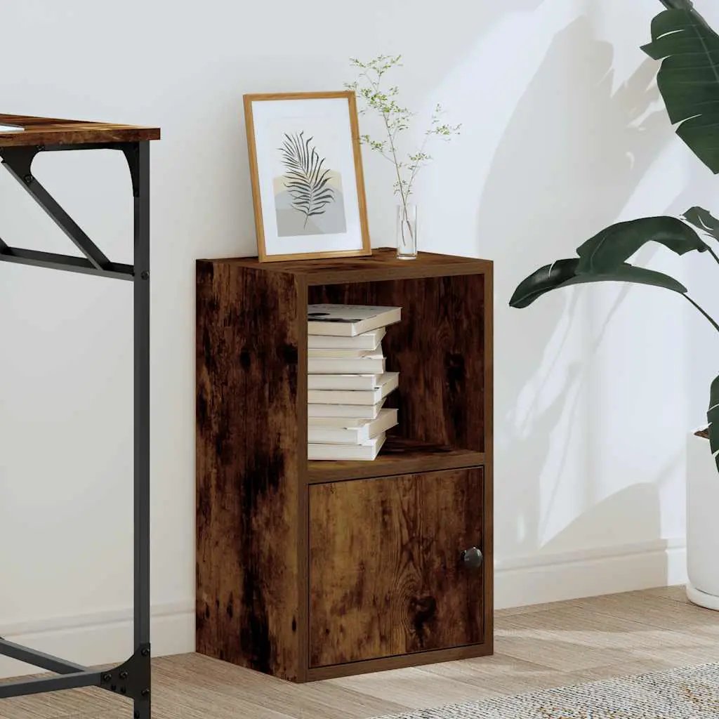 vidaXL vidaXL Bookcase Smoked Oak 31x24x52 cm Engineered Wood - Bookcase