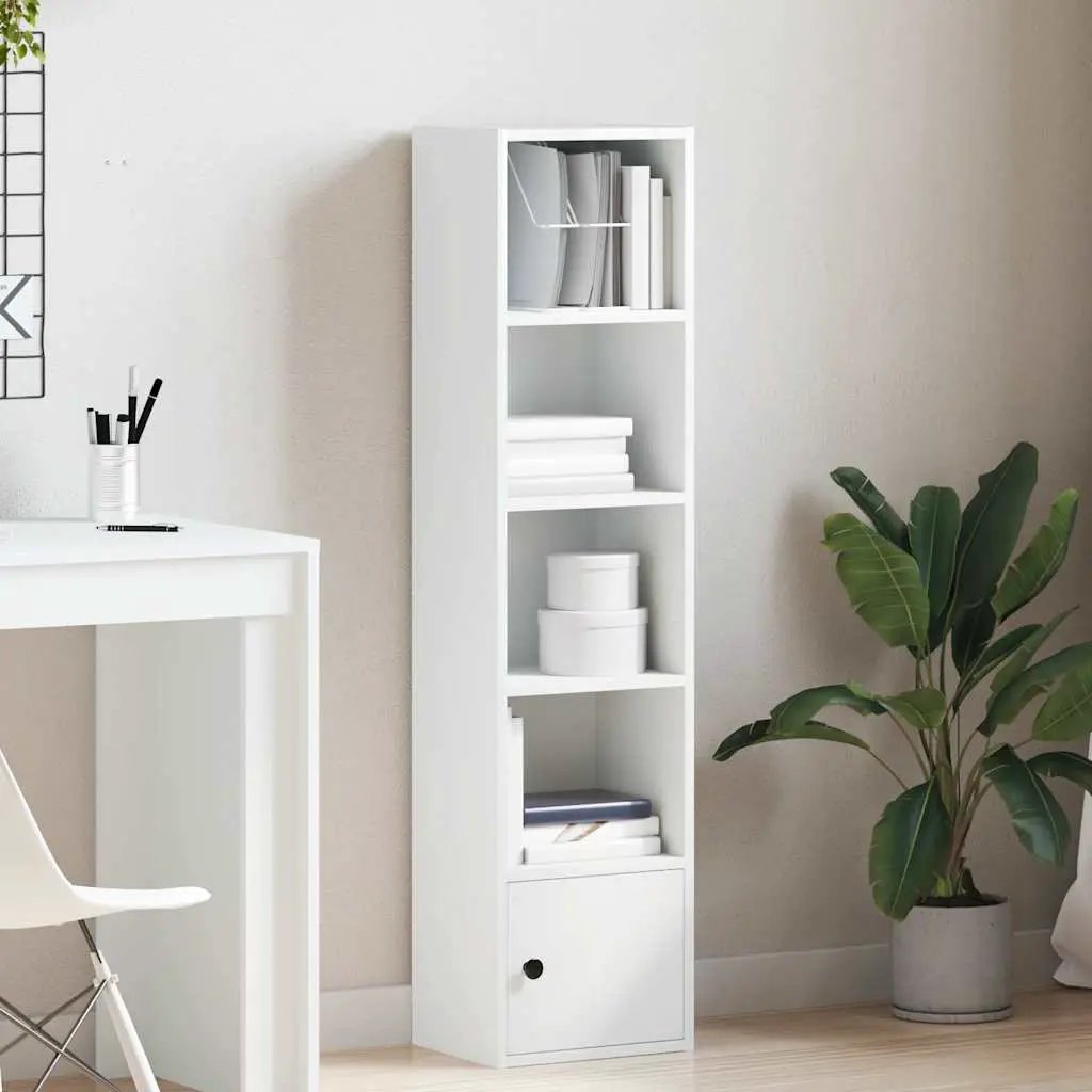 vidaXL vidaXL Bookcase White 31x24x127 cm Engineered Wood - Bookcase