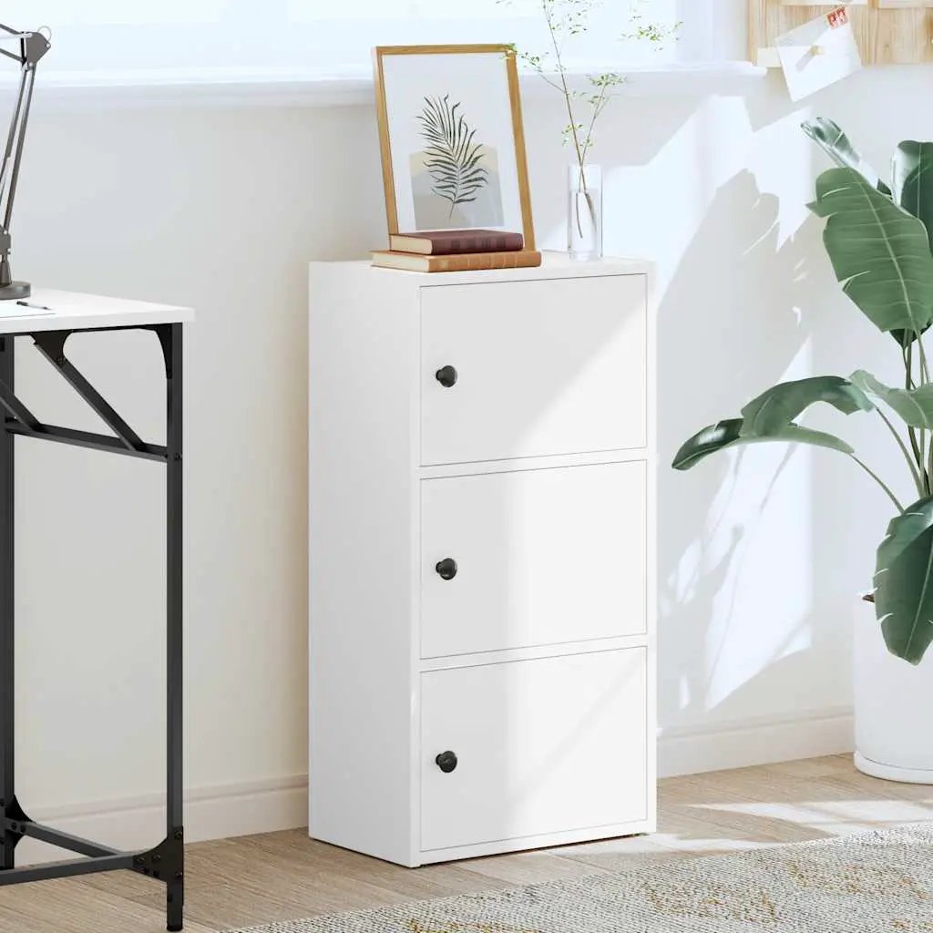 vidaXL vidaXL Bookcase White 40x24x77 cm Engineered Wood - Bookcase