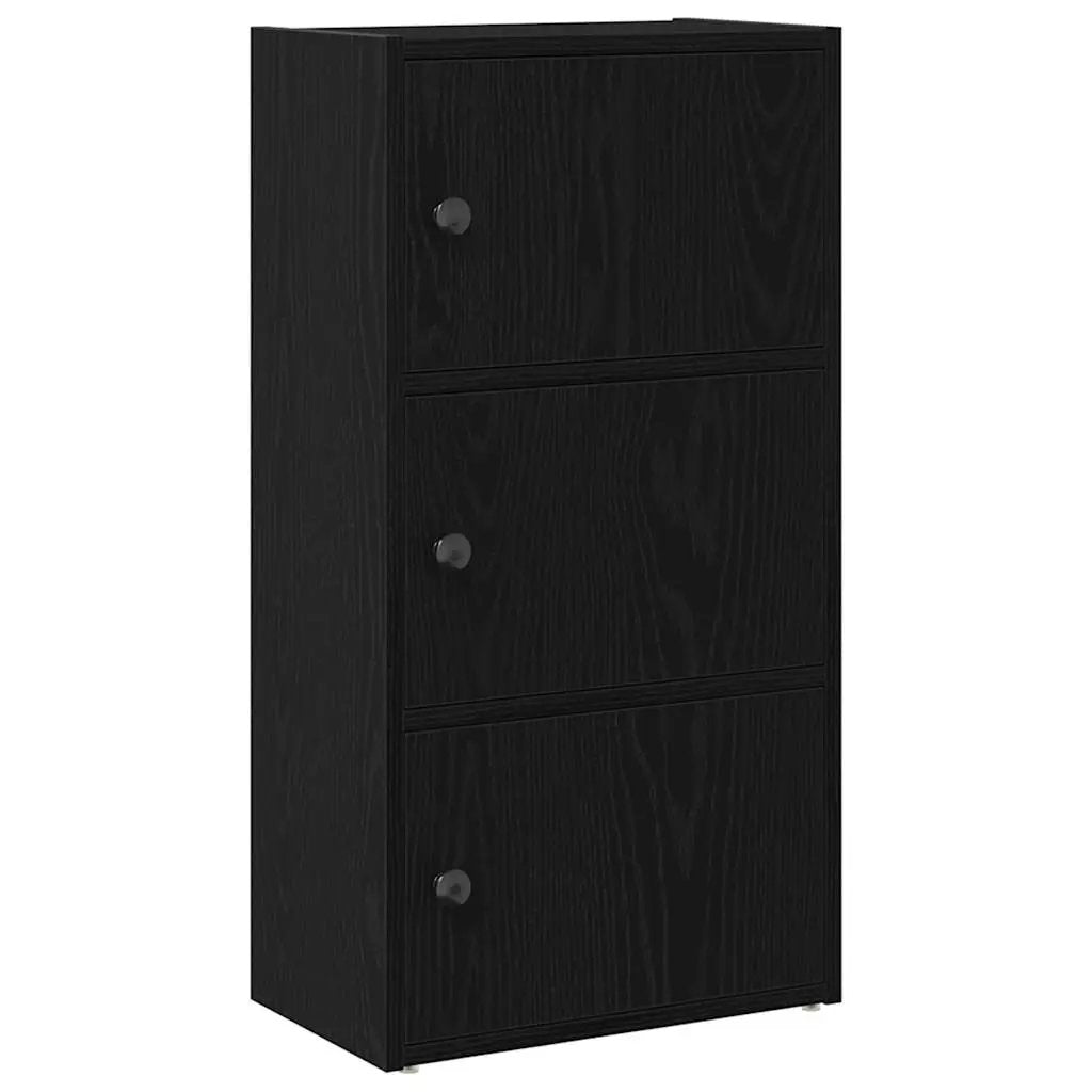 vidaXL vidaXL Bookcase Black Oak 40x24x77 cm Engineered Wood - Bookcase