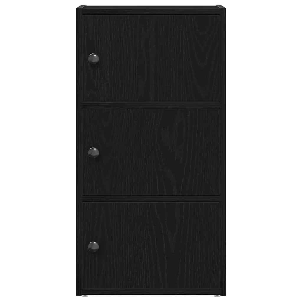 vidaXL vidaXL Bookcase Black Oak 40x24x77 cm Engineered Wood - Bookcase