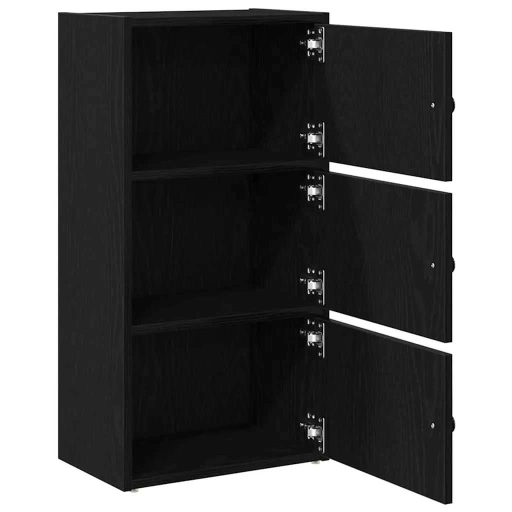 vidaXL vidaXL Bookcase Black Oak 40x24x77 cm Engineered Wood - Bookcase