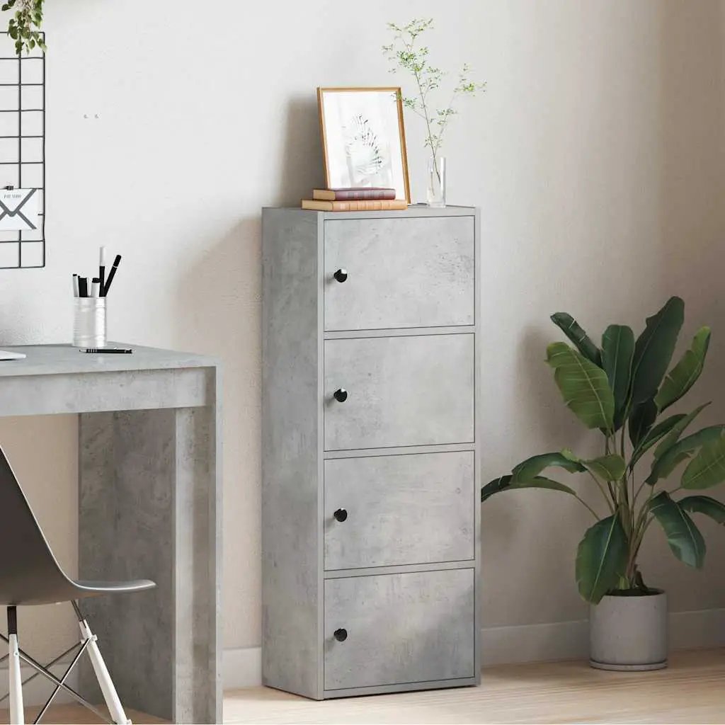 vidaXL vidaXL Bookcase Concrete Grey 40x24x102 cm Engineered Wood - Bookcase