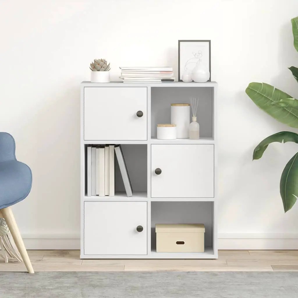 vidaXL vidaXL Bookcase White 60x24x76.5 cm Engineered Wood - Bookcase