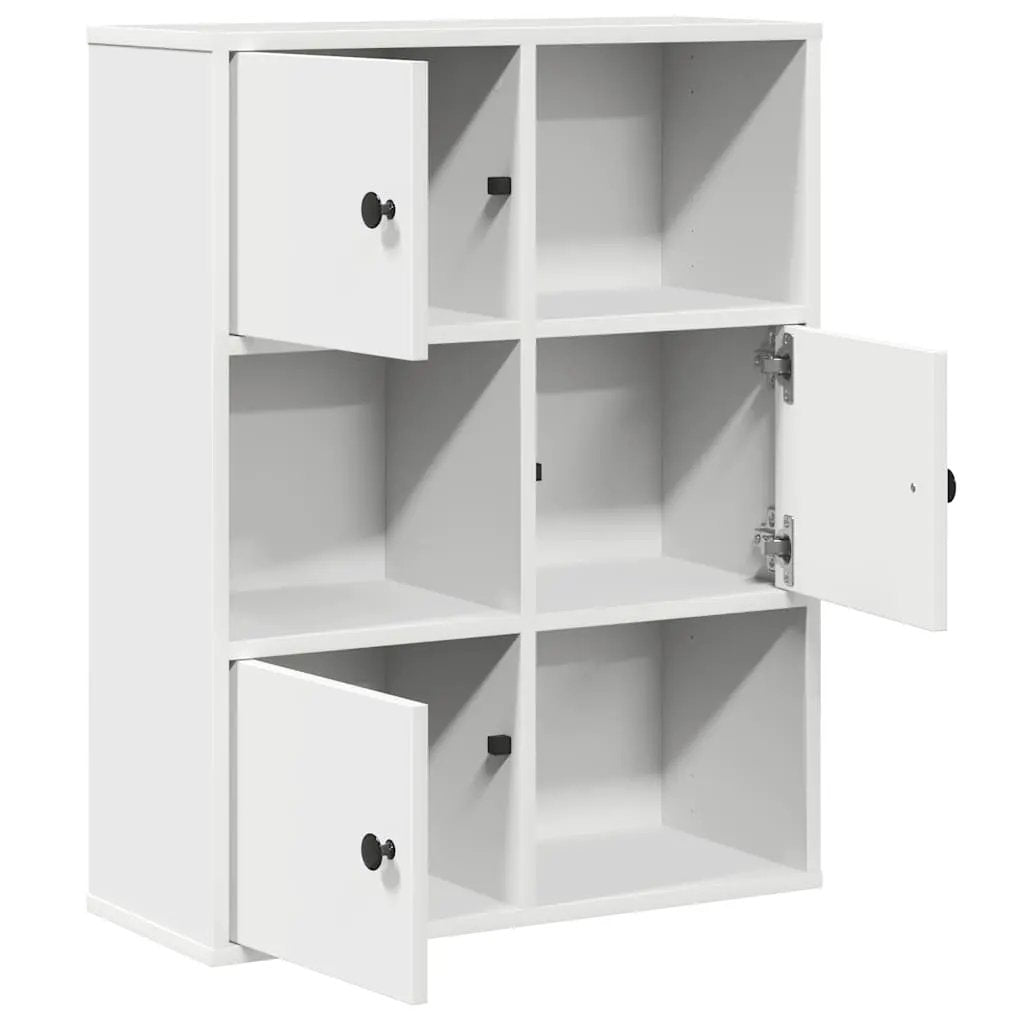 vidaXL vidaXL Bookcase White 60x24x76.5 cm Engineered Wood - Bookcase