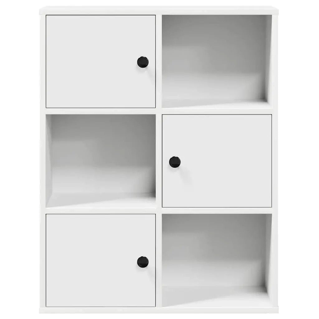 vidaXL vidaXL Bookcase White 60x24x76.5 cm Engineered Wood - Bookcase
