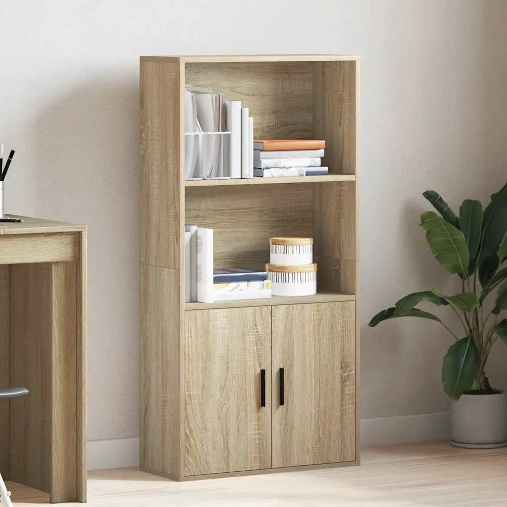 vidaXL vidaXL Bookcase Sonoma Oak 60x24x120 cm Engineered Wood - Bookcase