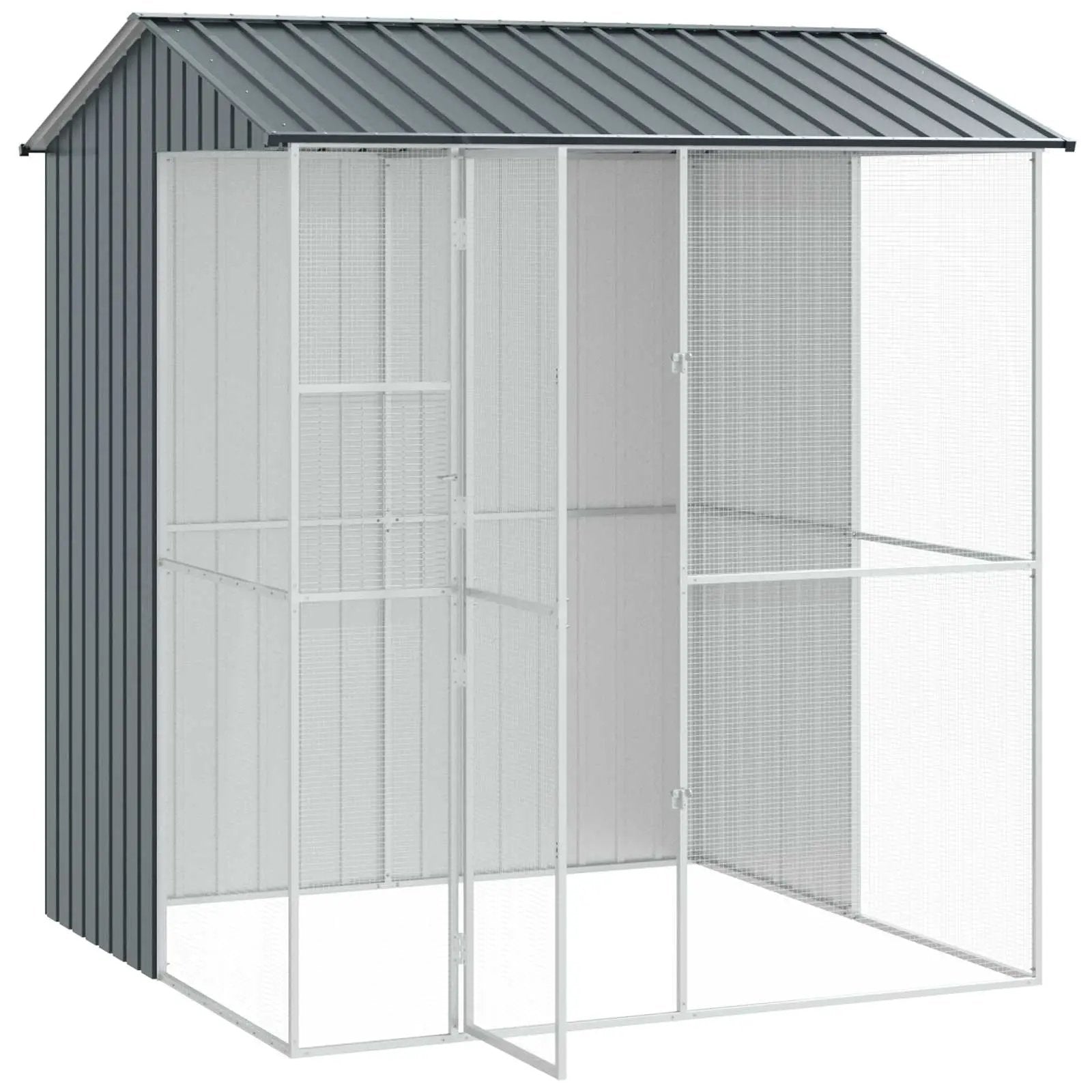 vidaXL vidaXL Bird Cage Anthracite 215 x 210 x 247 cm Galvanised Steel - Bird Cage