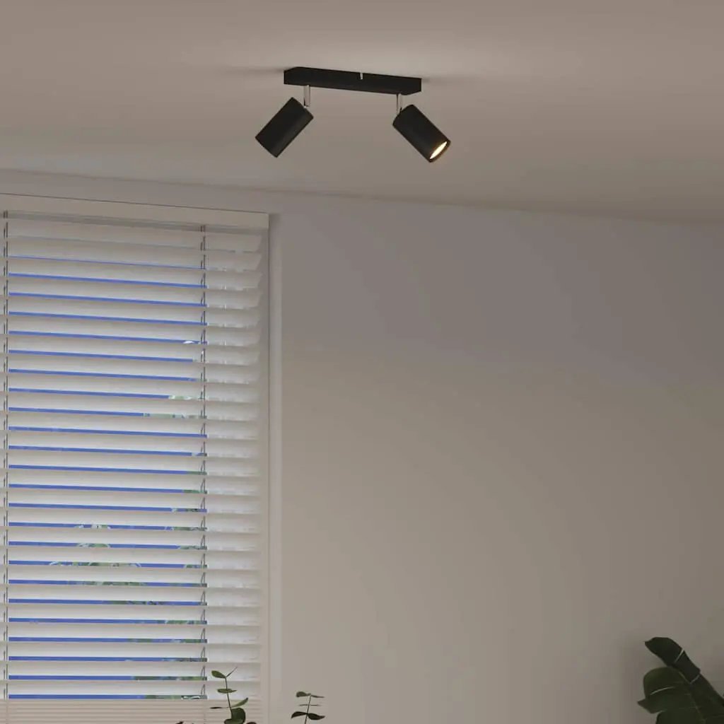 vidaXL vidaXL Ceiling Spotlight with Spotlights Black 26 x 6 x 16 cm Metal - Spotlight