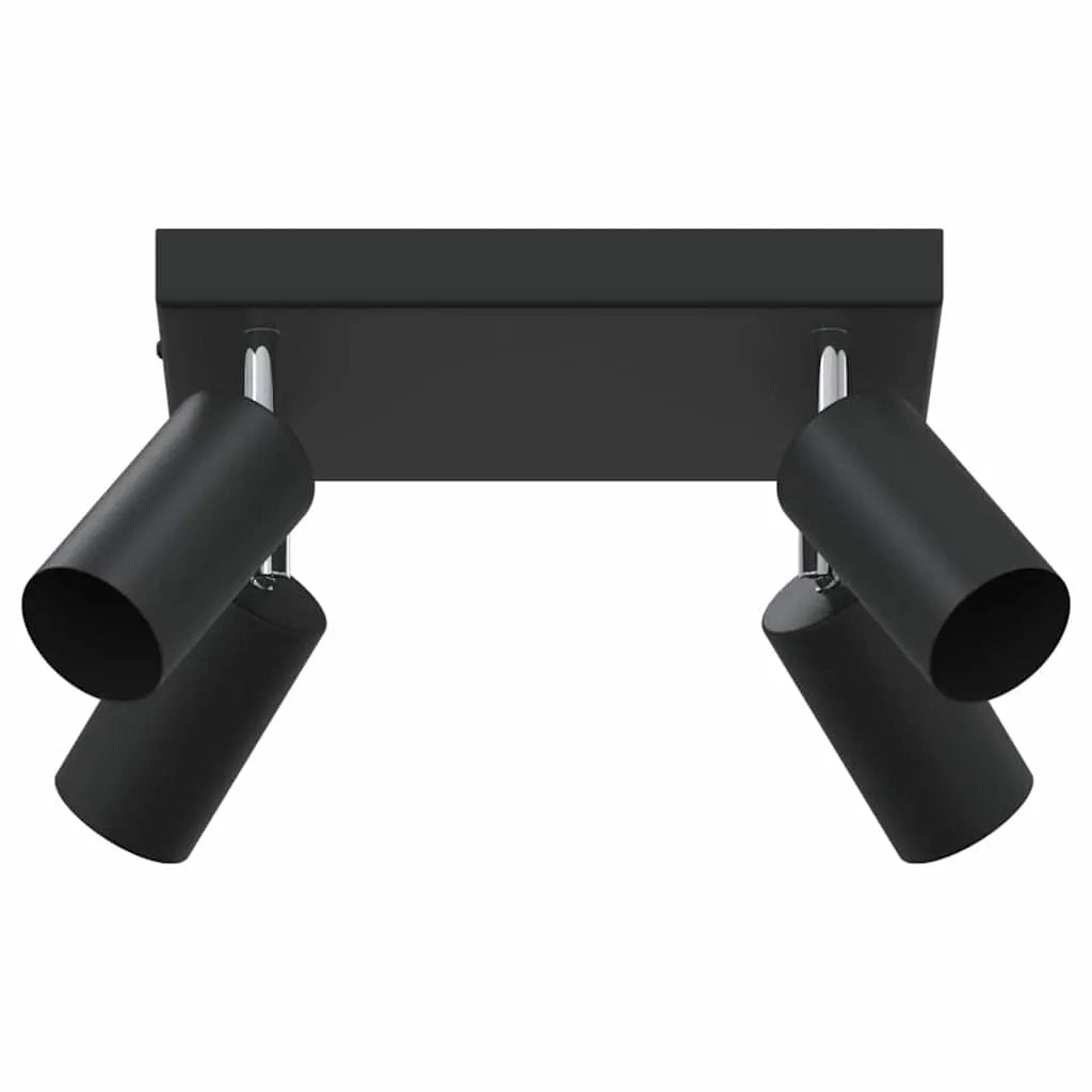 vidaXL vidaXL Ceiling Spotlight with Spotlights Black 26 x 26 x 16 cm Metal - Spotlight