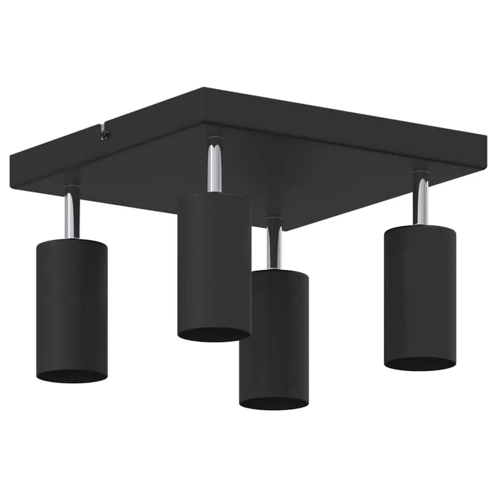 vidaXL vidaXL Ceiling Spotlight with Spotlights Black 26 x 26 x 16 cm Metal - Spotlight