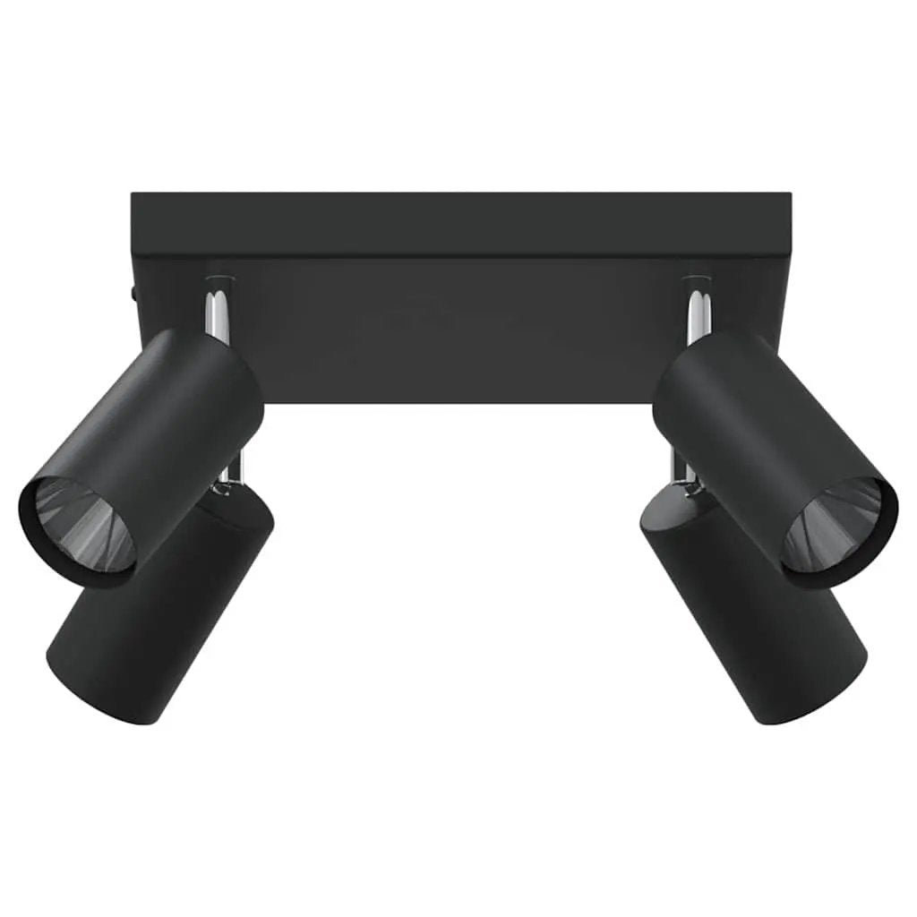 vidaXL vidaXL Ceiling Spotlight with Spotlights Black 26 x 26 x 16 cm Metal - Spotlight
