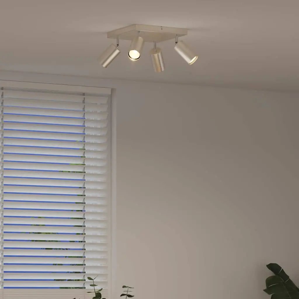 vidaXL vidaXL Ceiling Spotlight with Spotlights Nickel 26 x 26 x 16 cm Metal - Spotlight