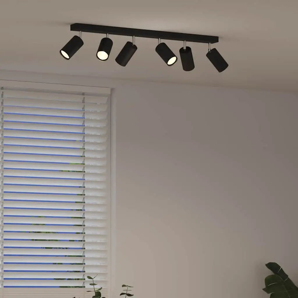 vidaXL vidaXL Ceiling Spotlight with Spotlights Black 73 x 6 x 16 cm Metal - Spotlight