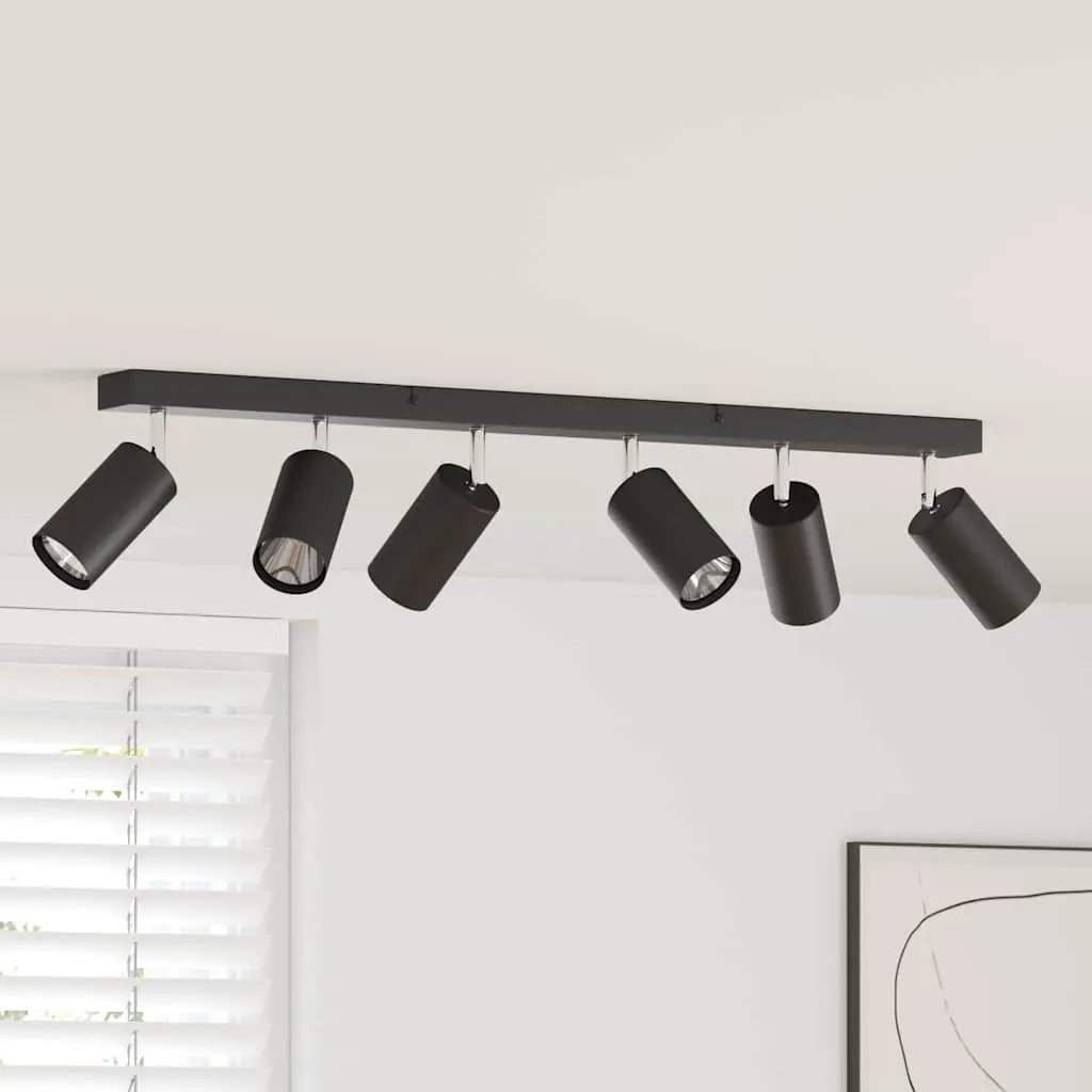 vidaXL vidaXL Ceiling Spotlight with Spotlights Black 73 x 6 x 16 cm Metal - Spotlight