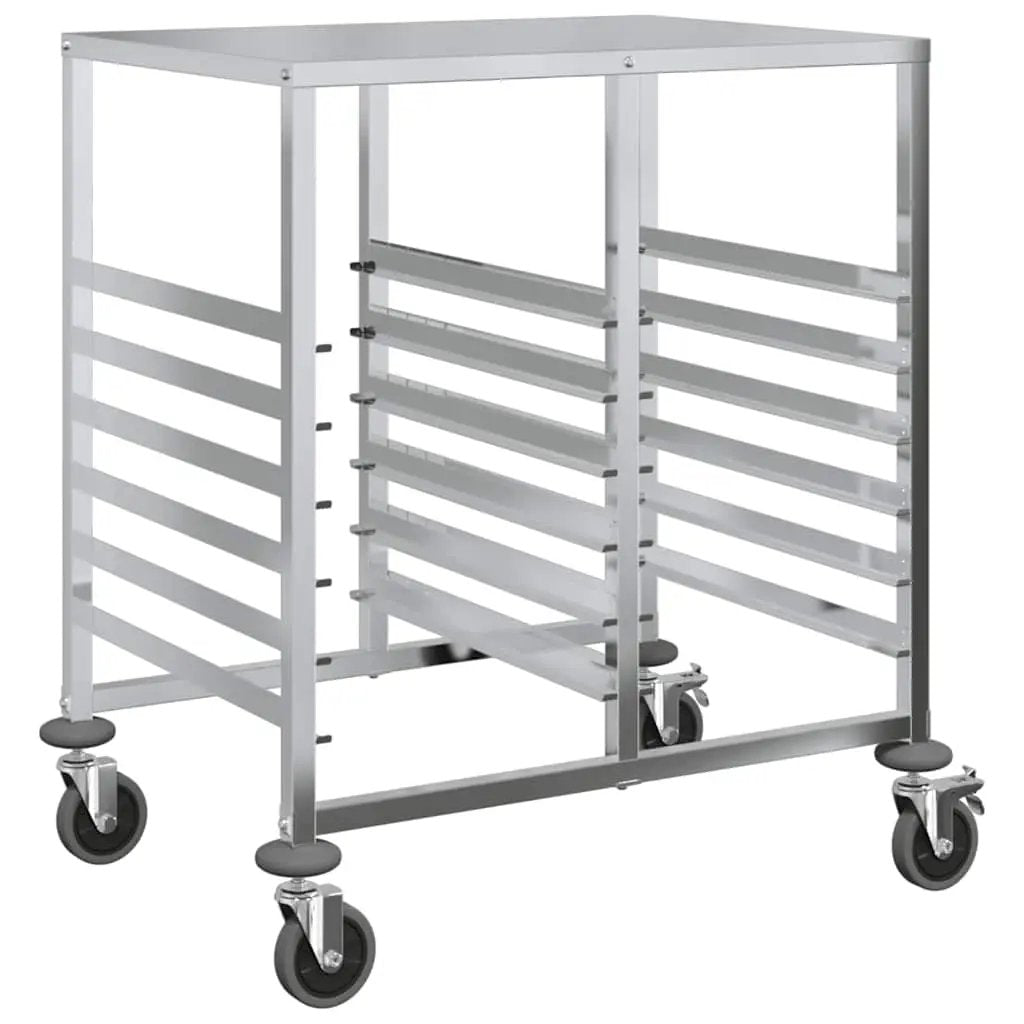 vidaXL Tray Trolley with 12 GN Containers 75x55x87 cm Stainless Steel - from vidaXL