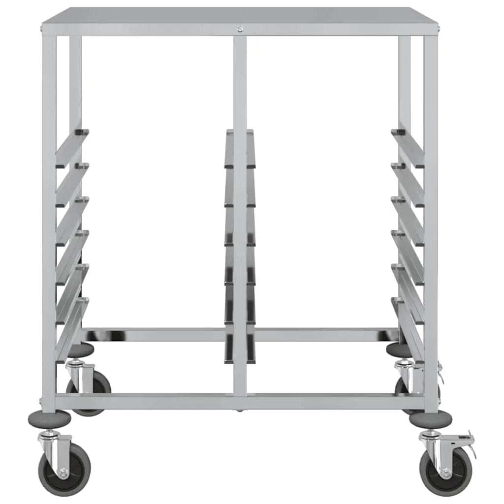 vidaXL Tray Trolley with 12 GN Containers 75x55x87 cm Stainless Steel - from vidaXL