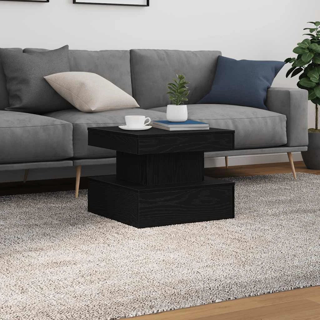 vidaXL VidaXL Coffee Table 50x50x40 LED Lights Home - Coffee Table