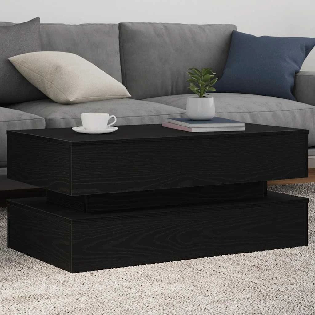 vidaXL vidaXL Coffee Table 90x50x40 Cm LED Lights Home - Coffee Table