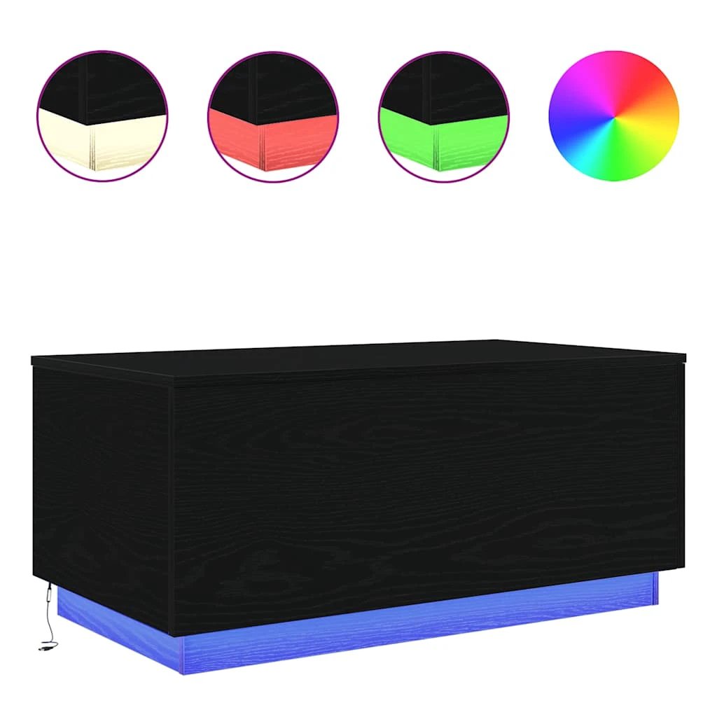 vidaXL VidaXL Coffee Table 90x50x40 cm LED Home - Coffee Table