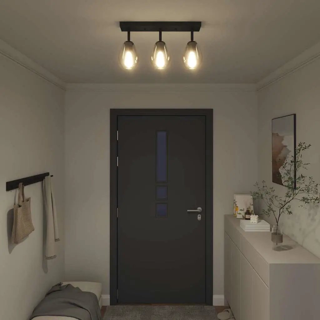 vidaXL vidaXL Ceiling Spotlight Black 54 x 13 x 26 cm Glass and Metal - Spotlight
