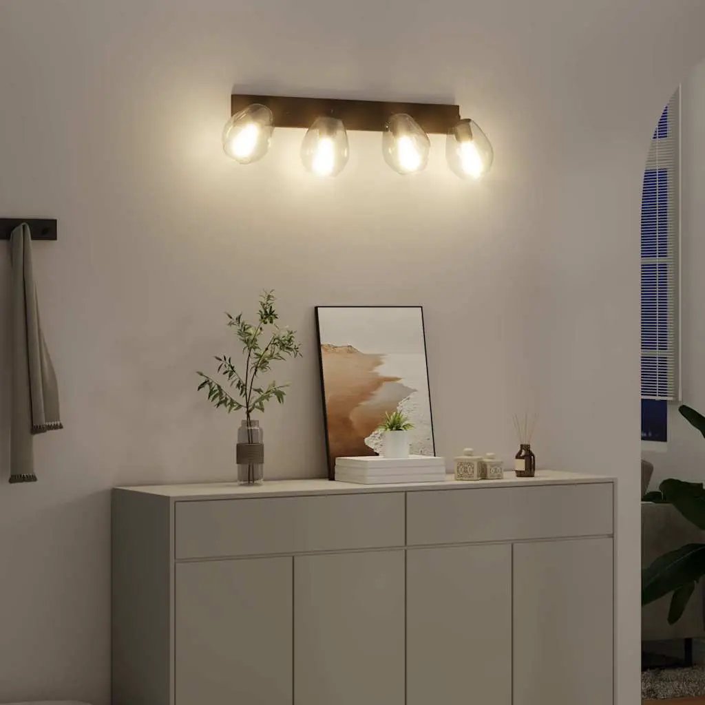 vidaXL vidaXL Ceiling Spotlight Black 73.5 x 13 x 26 cm Glass and Metal - Spotlight