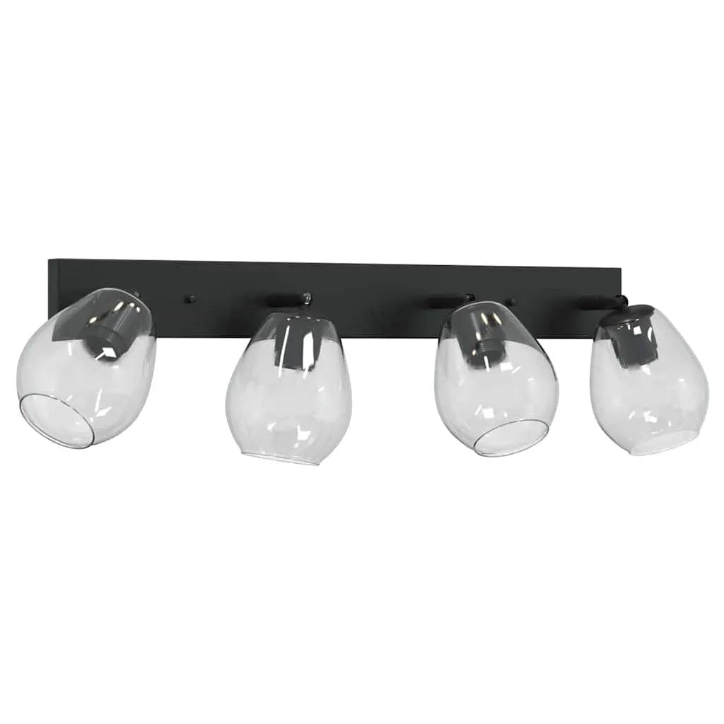 vidaXL vidaXL Ceiling Spotlight Black 73.5 x 13 x 26 cm Glass and Metal - Spotlight