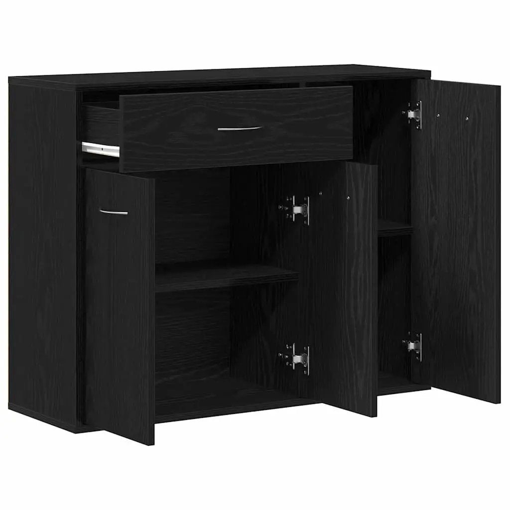 vidaXL vidaXL Sideboard Black Oak 88x30x70 cm Engineered Wood - Sideboard