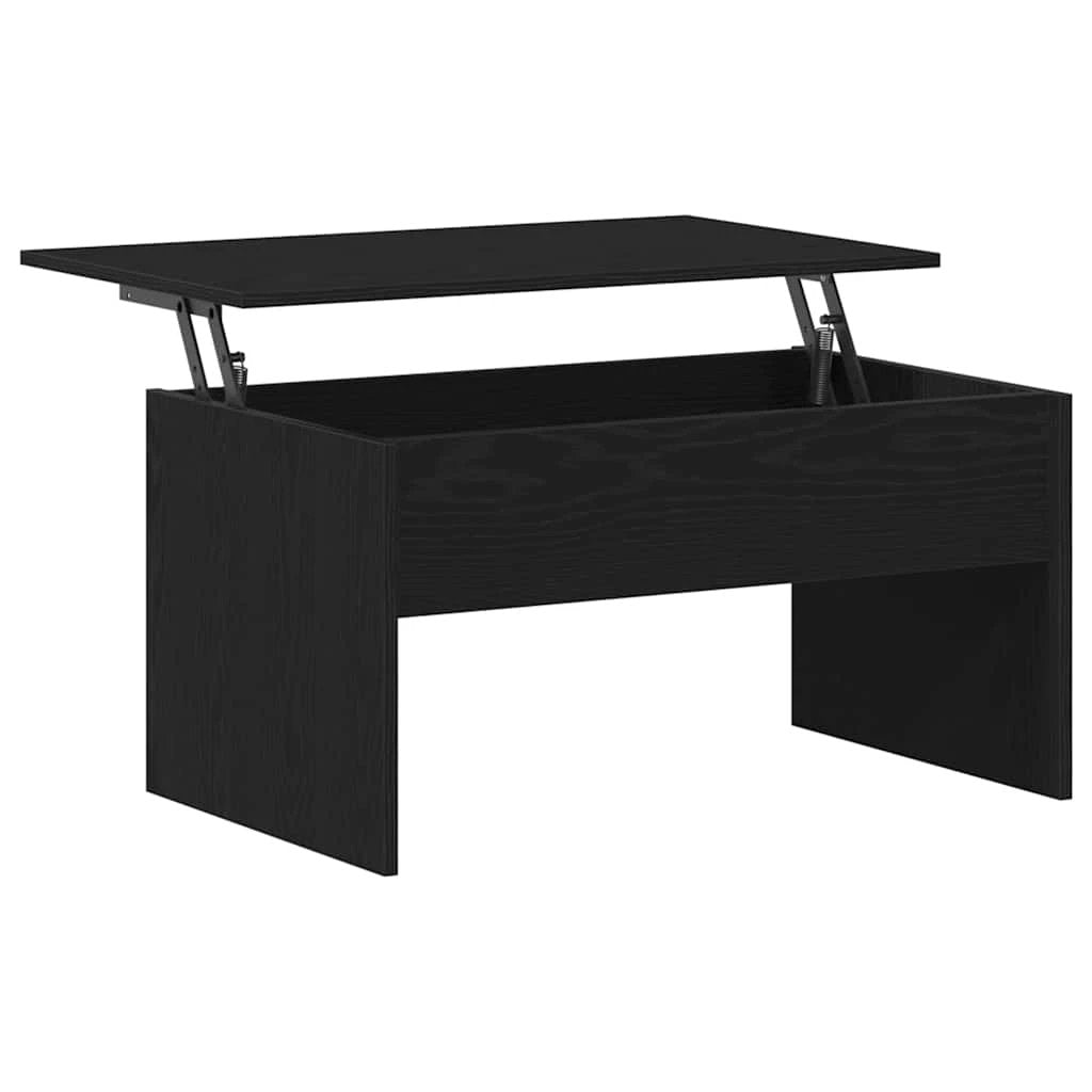 vidaXL vidaXL Coffee Table 80 x 50.5 x 41.5 cm Black Oak Engineered Wood Centerpiece for Modern Living Room - Coffee Table