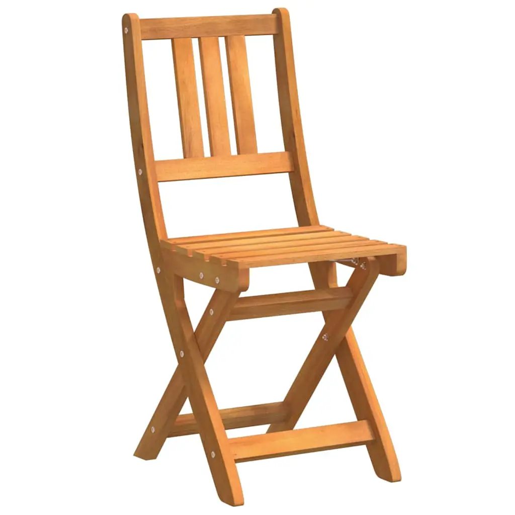 vidaXL vidaXL Garden Chair with Cushion Folding 2 pcs Solid Acacia Wood - Garden Chairs