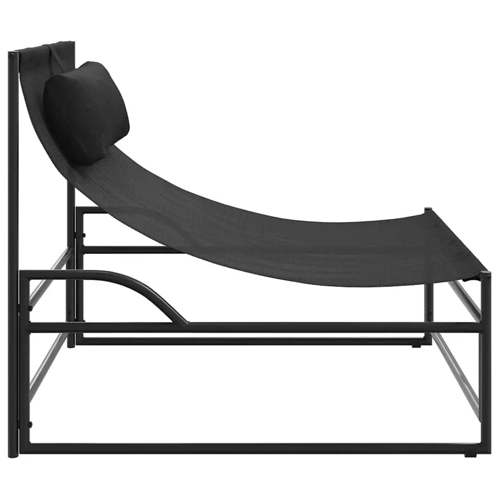 vidaXL vidaXL Garden Lounger Chair Anthracite 87x74x73 cm Steel and Textilene - Garden Chairs