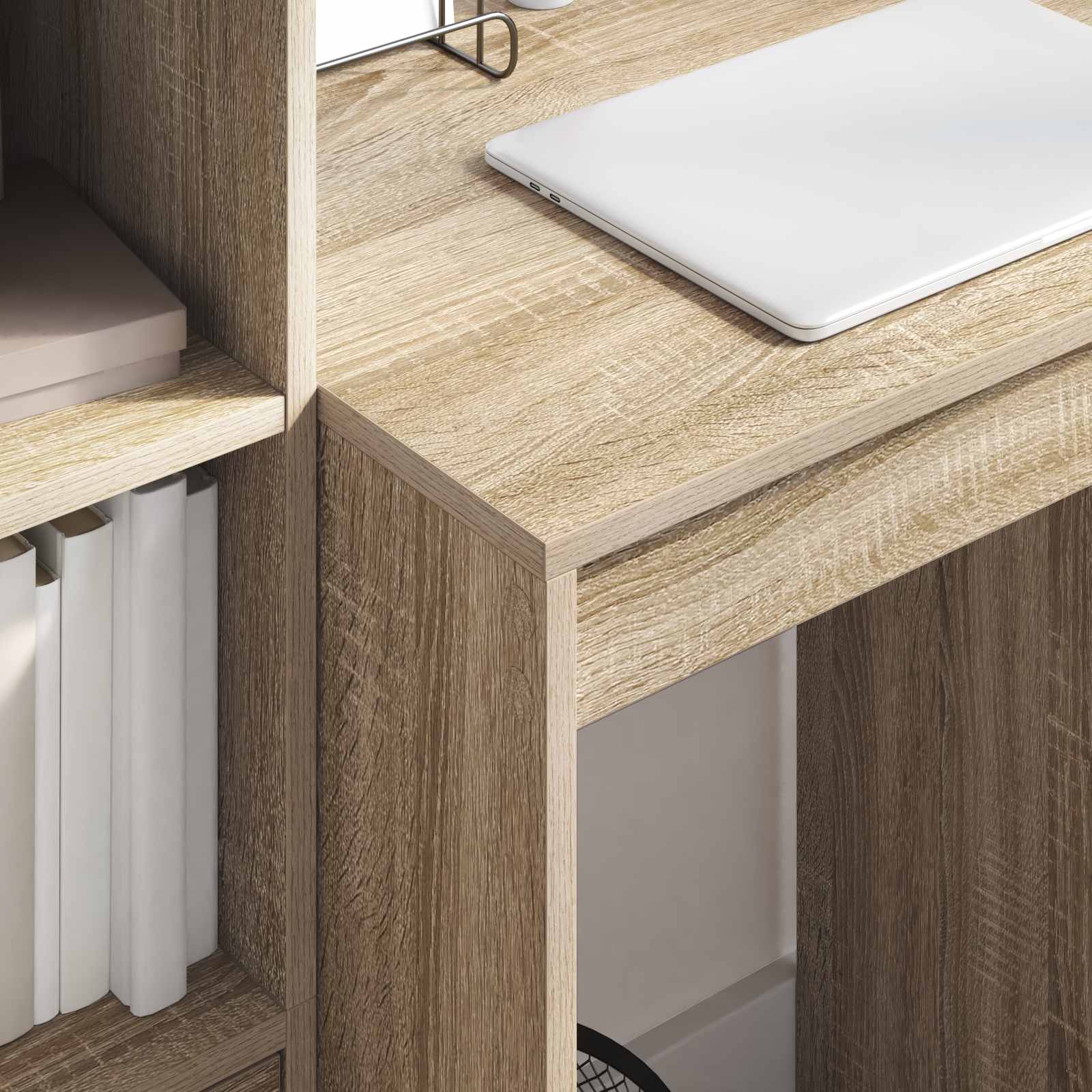 vidaXL vidaXL Desk with Drawer with Shelf with Storage 2 pcs Sonoma Oak - Desk