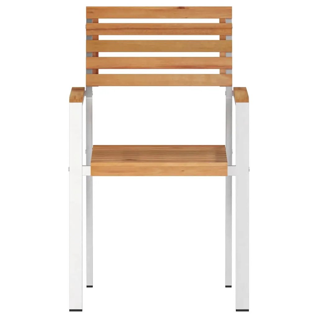 vidaXL vidaXL Garden Chair 6 pcs Oil Natural Solid Teak Wood - Garden Chairs