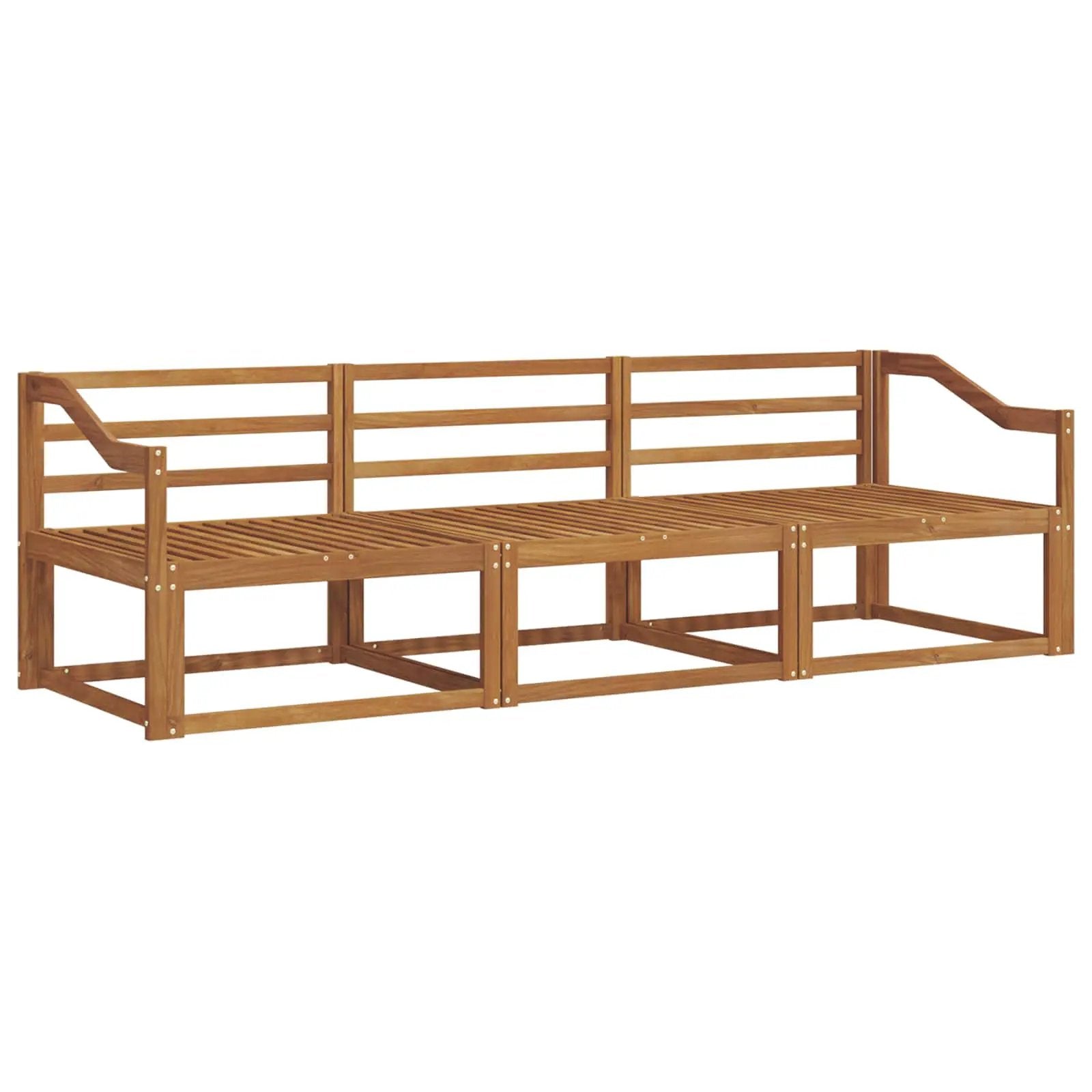 vidaXL vidaXL Outdoor Sofa Set 3 pcs Natural Solid Acacia Wood - Garden Sofa Sets